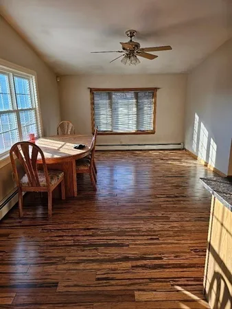 a view of livingroom with kitchen