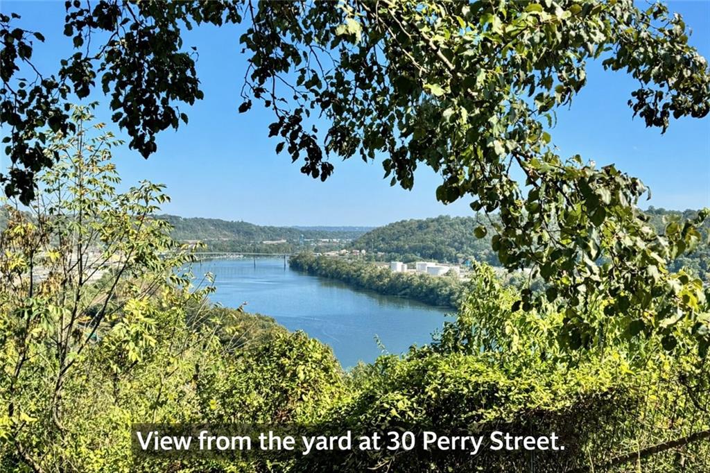 30 Perry Street Pittsburgh, PA 15209 - Photo 2 of 43 View of the Allegheny River from the yard at 30 Perry Street.