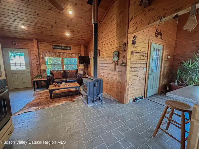 a outdoor living space with furniture