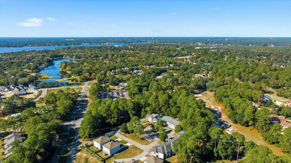 an aerial view of multiple house