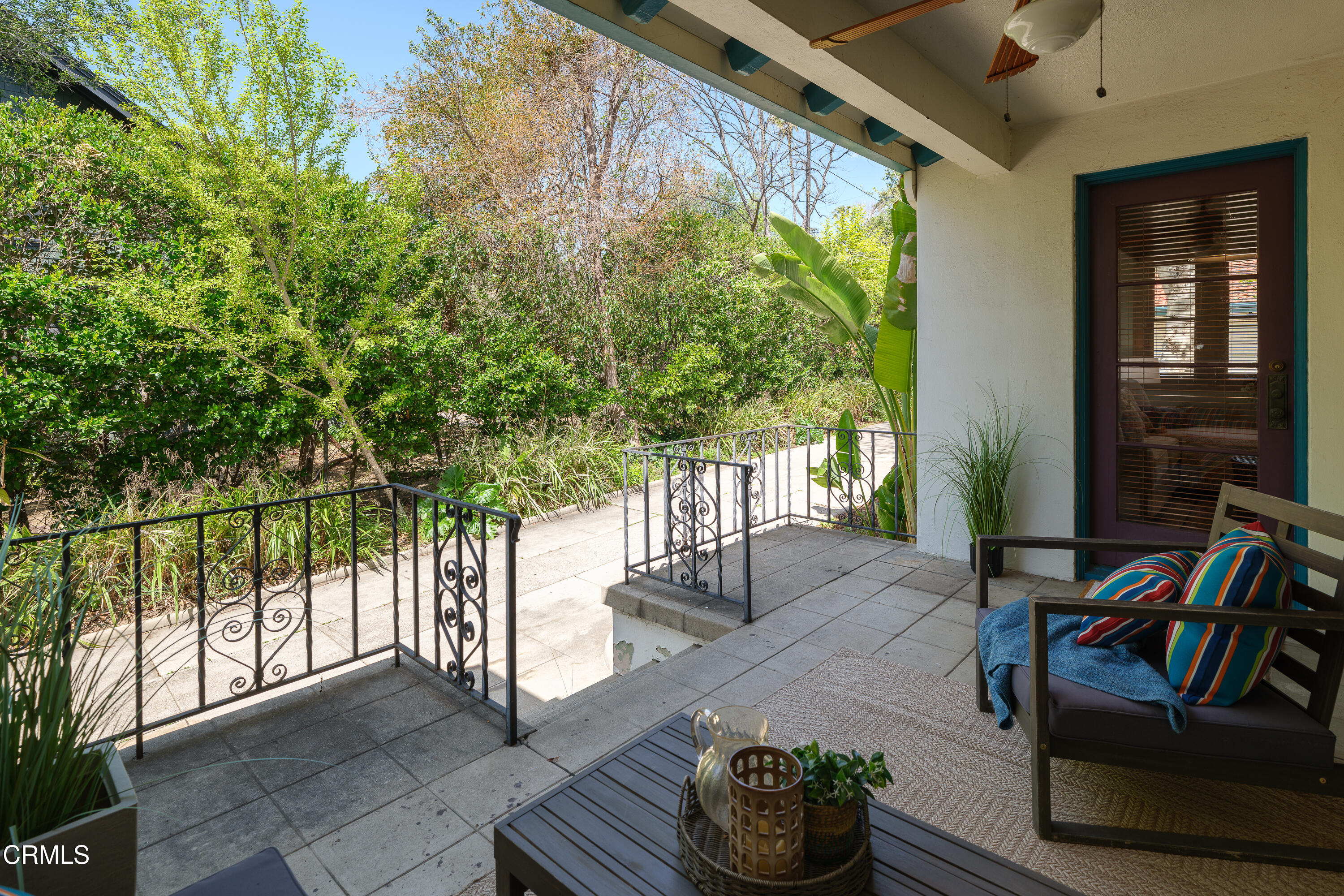 1073 Atchison Street Pasadena, CA 91104 - Photo 19 of 66 a view of a porch with furniture and a potted plant