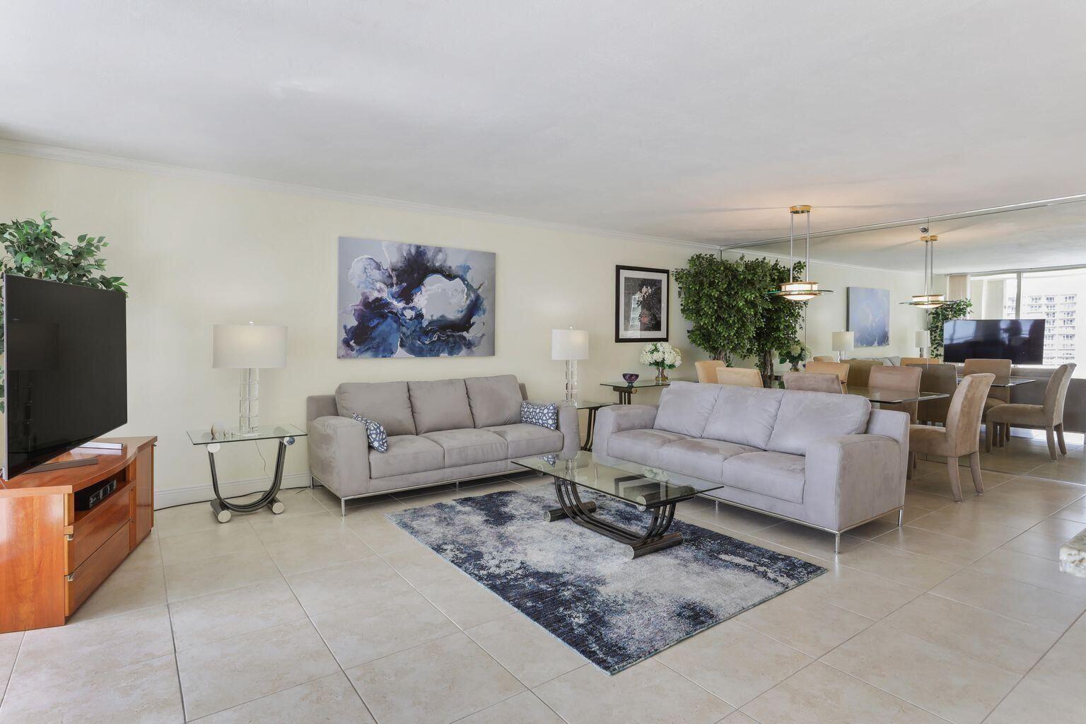 4201 North Ocean Boulevard, Unit 1406 Boca Raton, FL 33431 - Photo 3 of 33 4201 N Ocean Blvd #1406 (Living Rm)