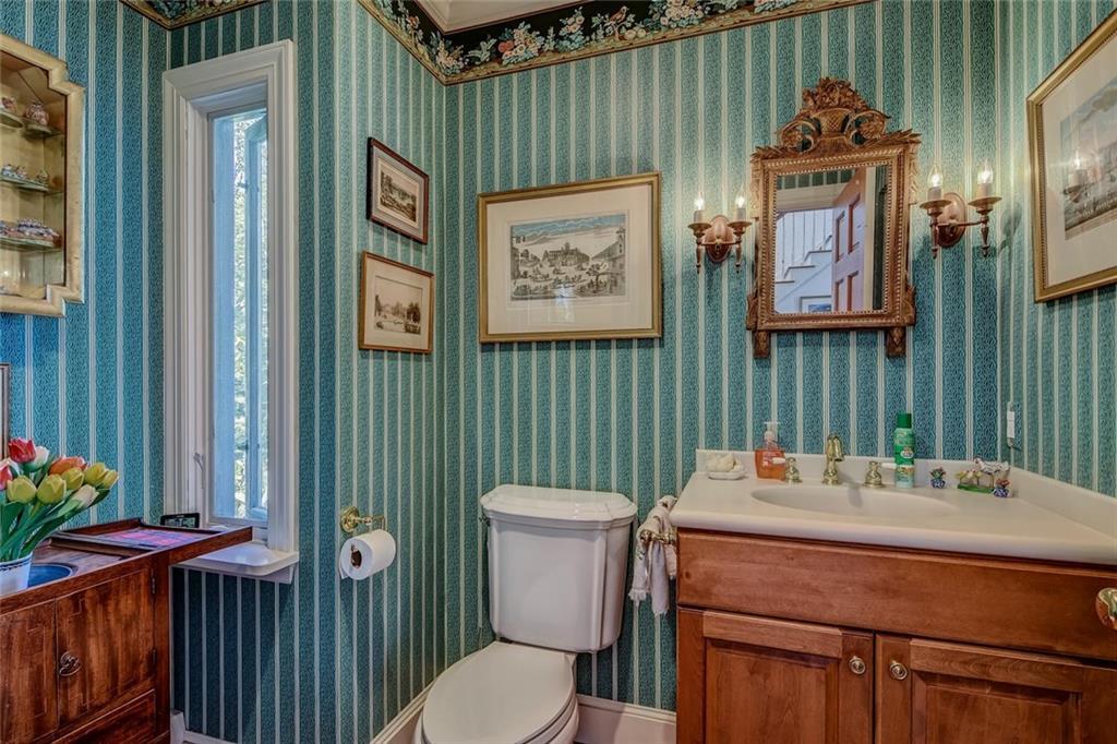 536 Reach Road Deer Isle, ME 04627 - Photo 10 of 33 Powder room off first floor hallway.