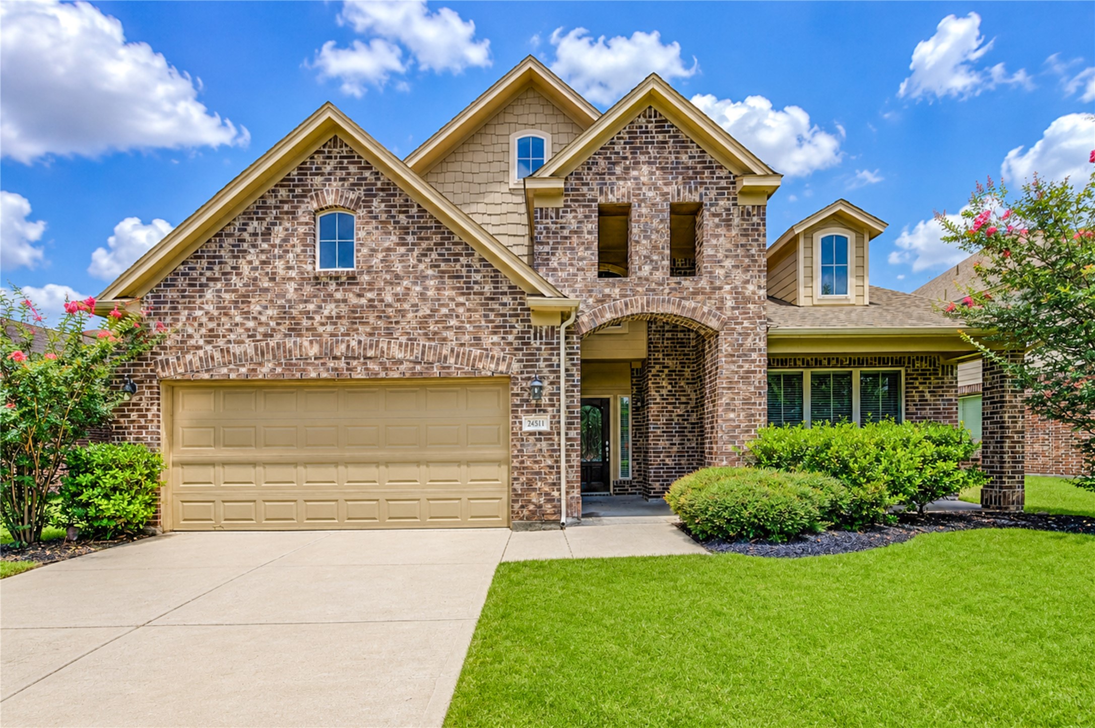 24511 Stratton Creek Drive Spring, TX 77373 - Photo 1 of 27 24511 Stratton Creek Dr
Attractive curb appeal, a spacious front yard, and a cozy covered front porch create a warm and inviting first impression.