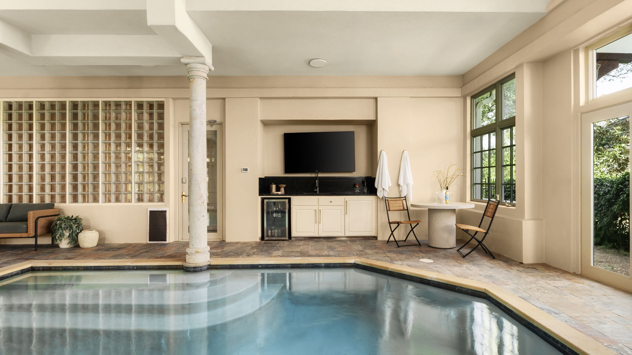 2036 Wimberly Lane Austin, TX 78735 - Photo 25 of 40 Indoor pool with a newly installed custom bar