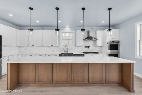 an aerial view of multiple house