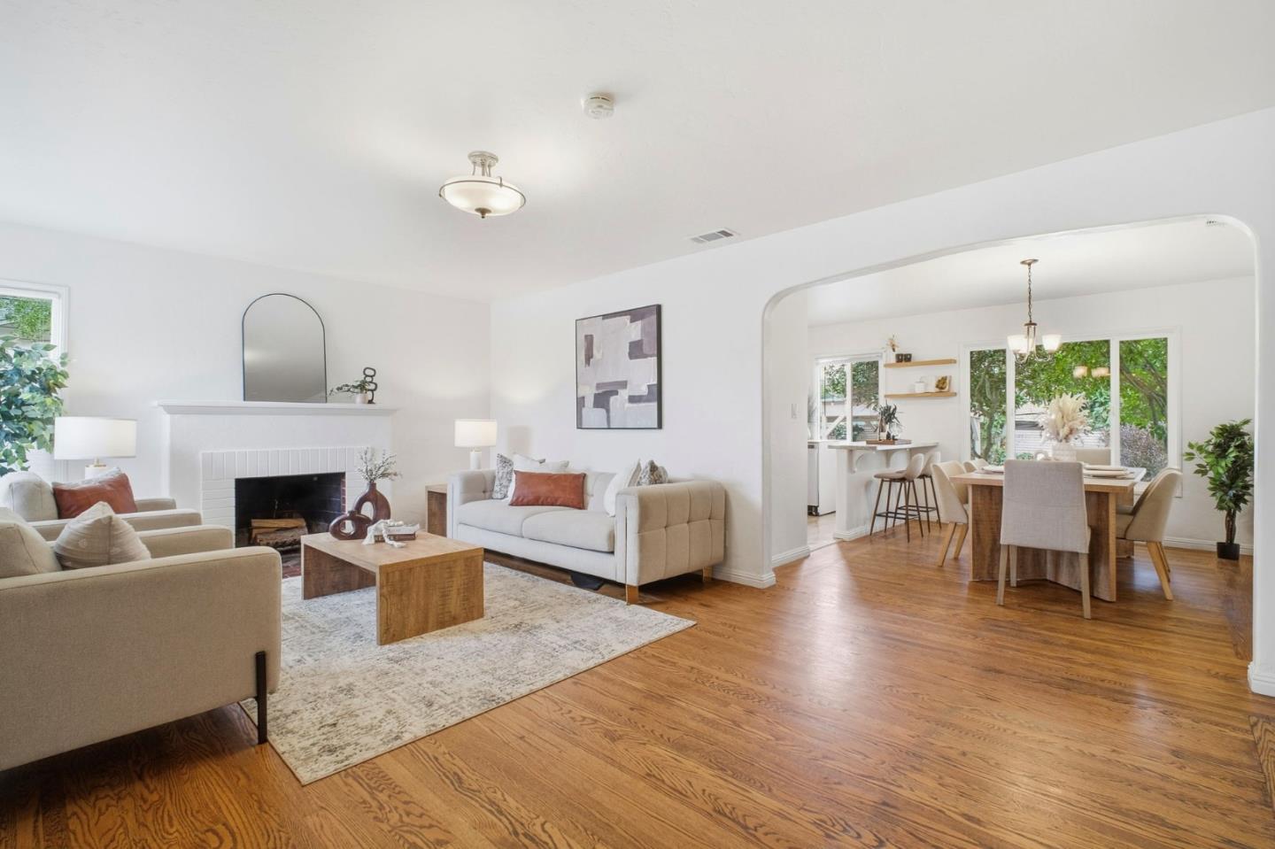 76 Georgia Way San Leandro, CA 94577 - Photo 6 of 32 a living room with furniture and a fireplace