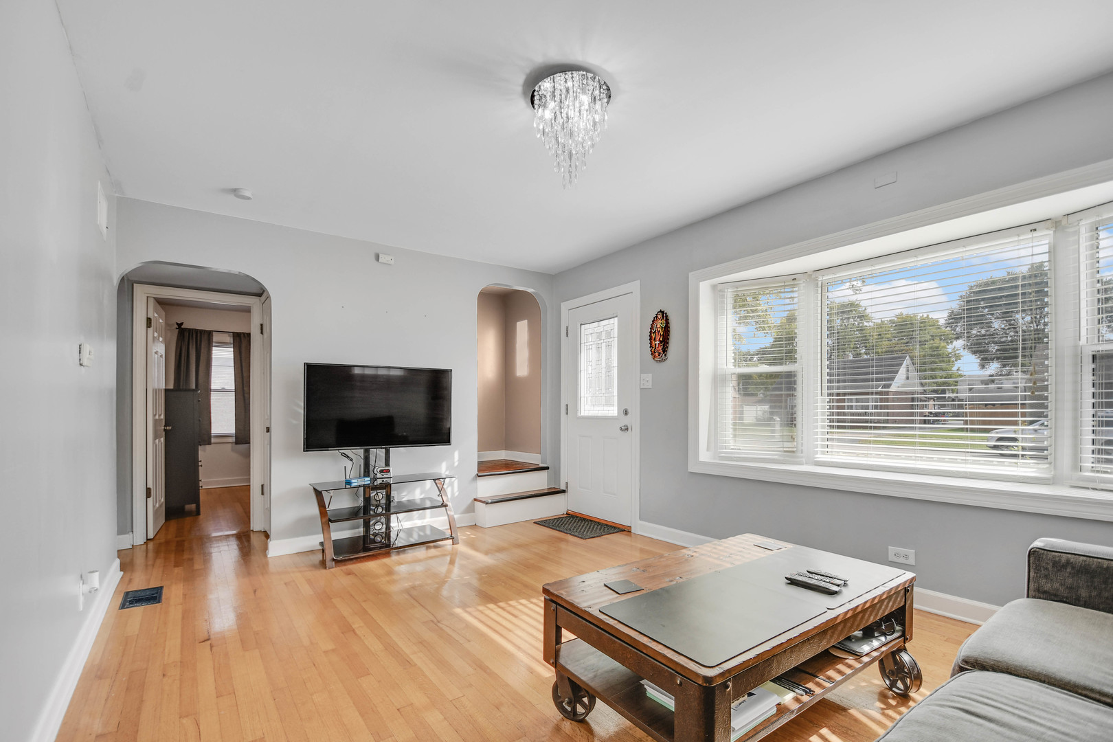 7828 Suburban Lane Bridgeview, IL 60455 - Photo 4 of 20 a living room with furniture and a flat screen tv
