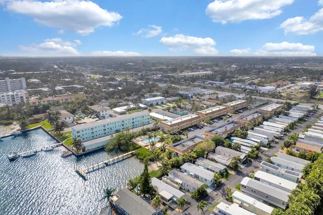 an aerial view of a city