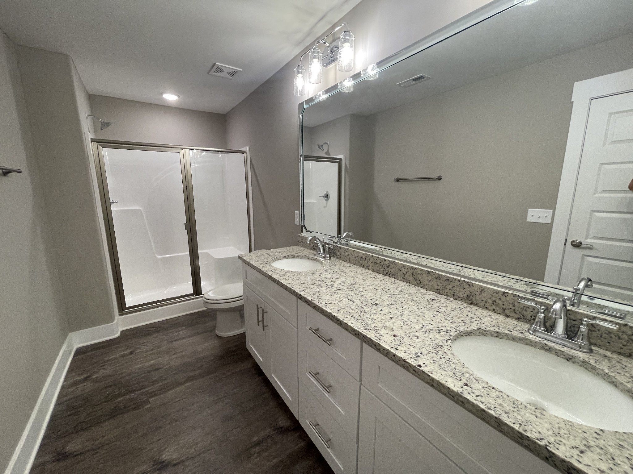 2114 Barringer Lane Murfreesboro, TN 37128 - Photo 11 of 17 a bathroom with a granite countertop double vanity sink and a mirror