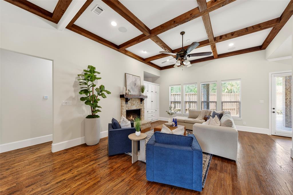 9515 Edith Lane Dallas, TX 75220 - Photo 12 of 39 Gorgeous Coffered Ceiling Treatment!