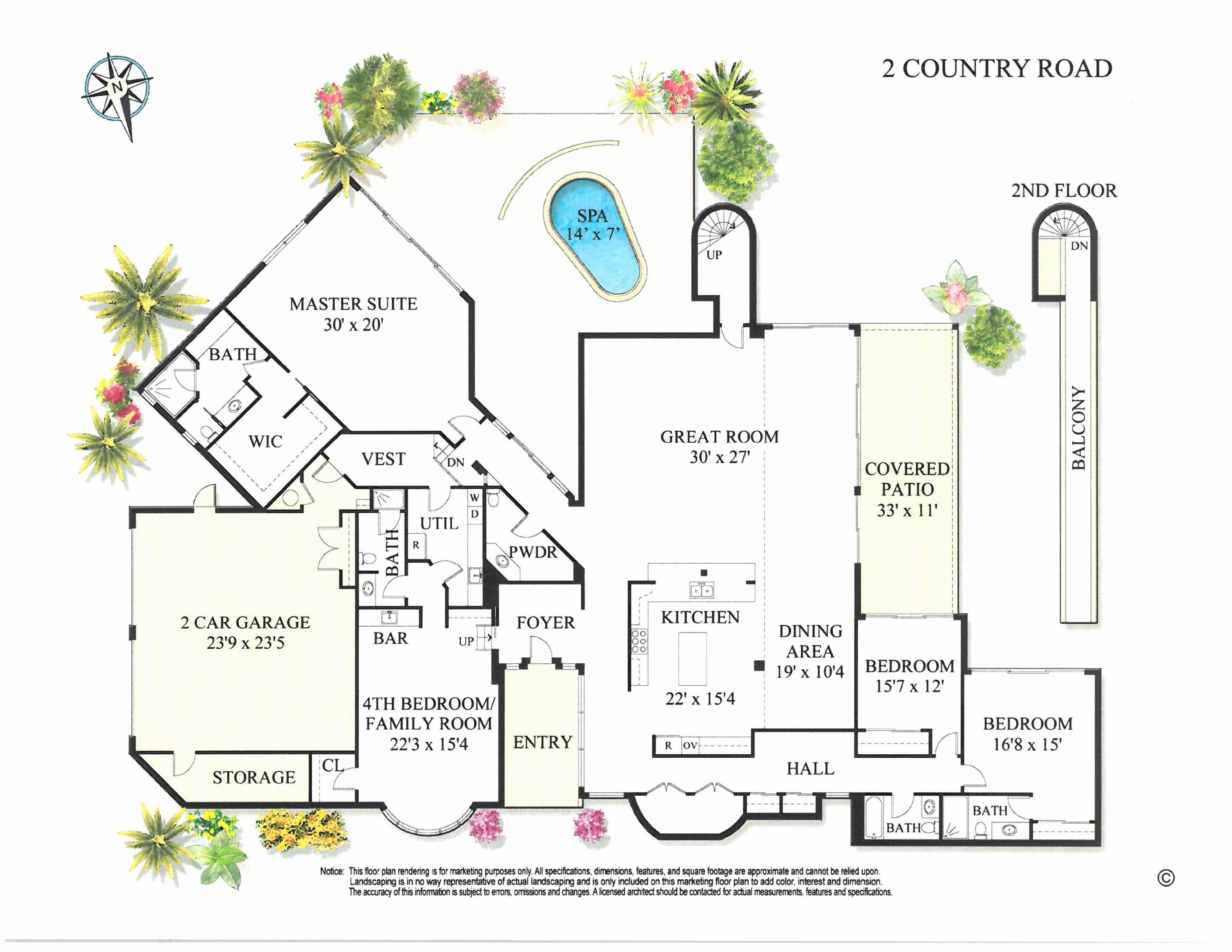 2 Country Road Boynton Beach, FL 33436 - Photo 49 of 49 Floor Plan
