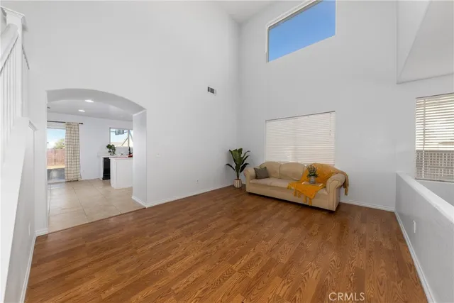 a view of livingroom with furniture and wooden floor