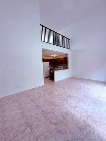 a garden view with a seating space