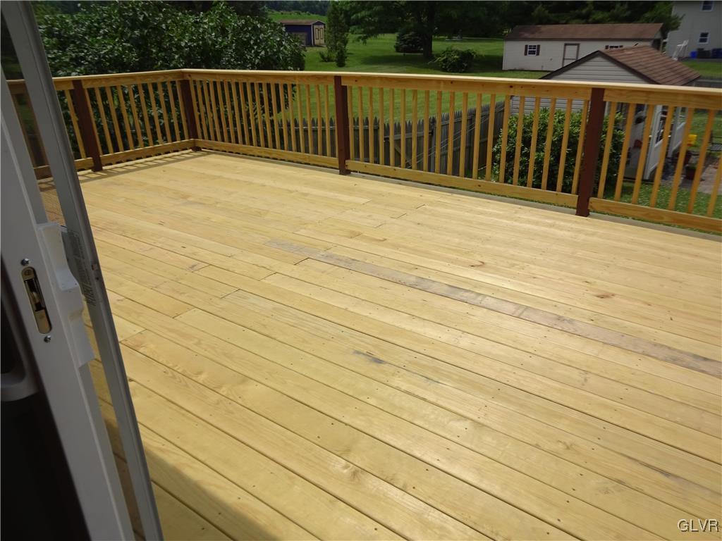 6808 Del Haven Road Bangor, PA 18013 - Photo 41 of 50 Newly repaired deck off of the kitchen also leads