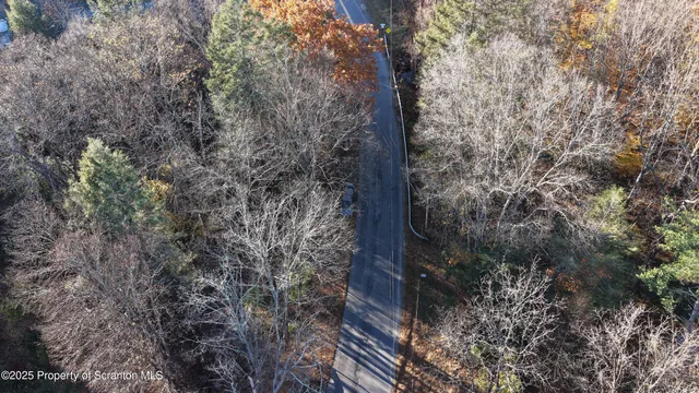 a view of a house with a mountain and a forest