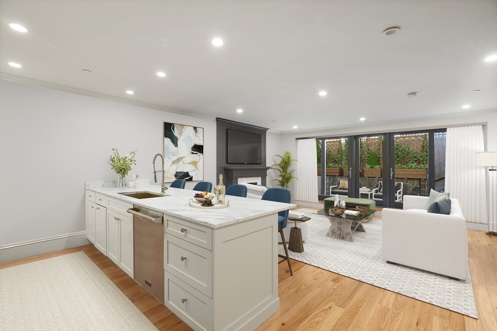 55 Dwight Street, Unit 1 Boston, MA 02118 - Photo 4 of 15 a view of a living room and kitchen