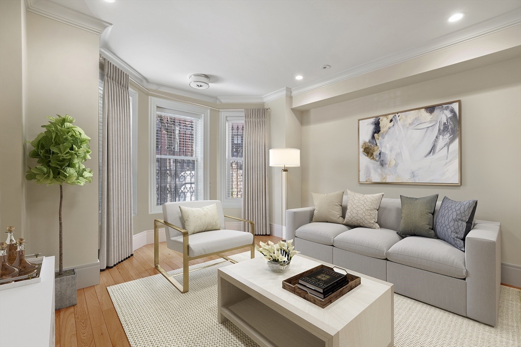 55 Dwight Street, Unit 1 Boston, MA 02118 - Photo 6 of 15 a living room with furniture and a potted plant