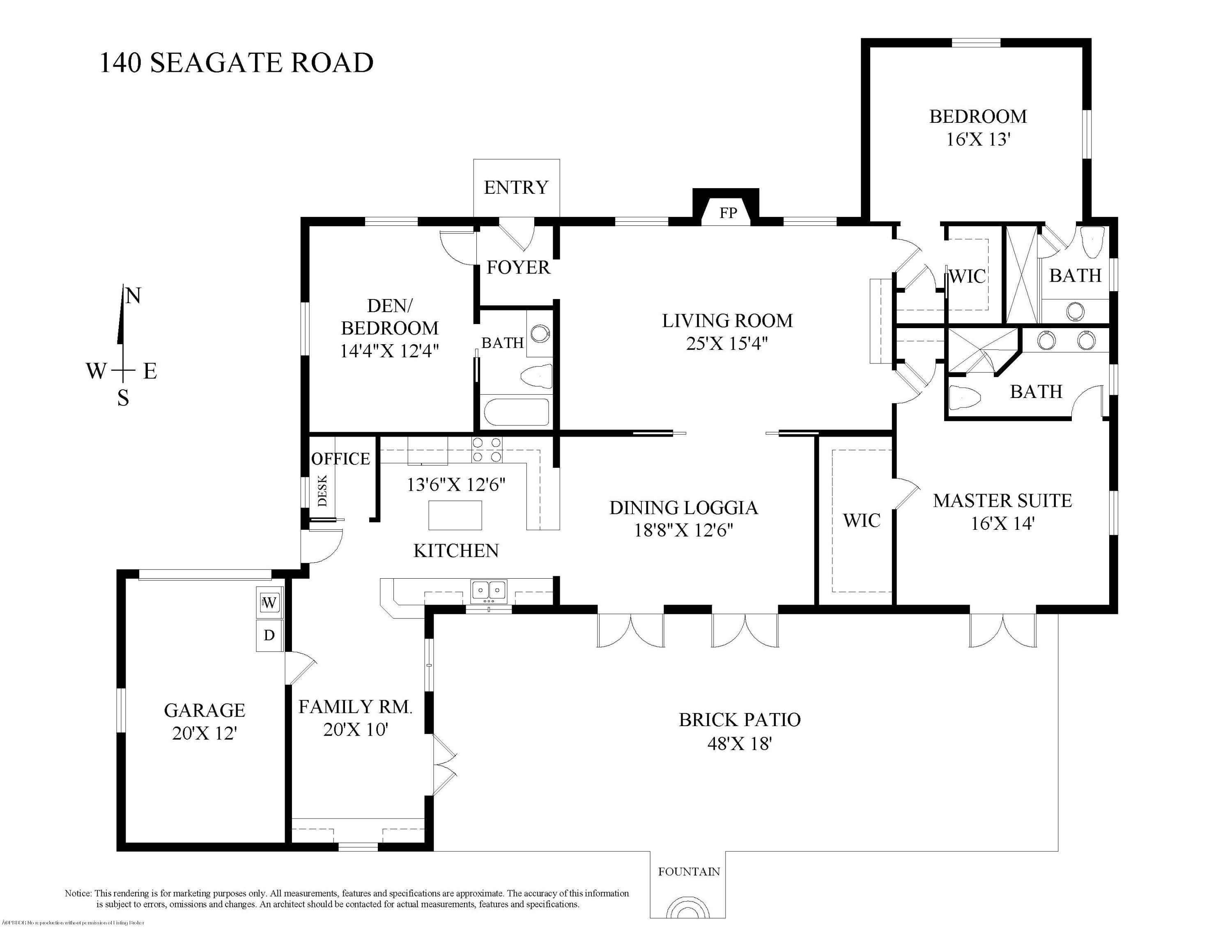 140 Seagate Road Palm Beach, FL 33480 - Photo 24 of 24 FLOOR PLAN