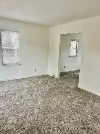 an empty room with closet