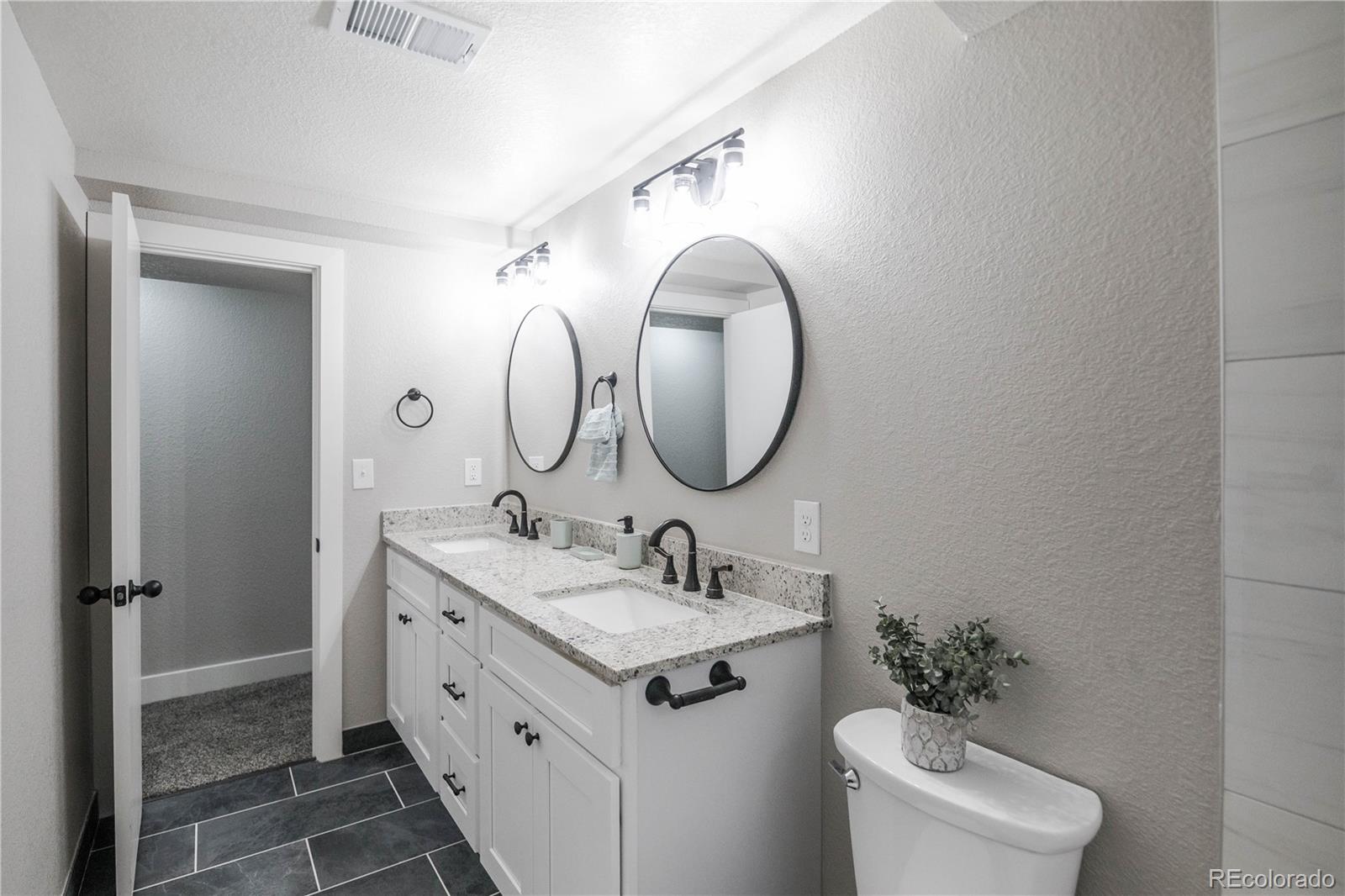 820 Drake Street Denver, CO 80221 - Photo 28 of 48 a bathroom with a toilet sink and mirror
