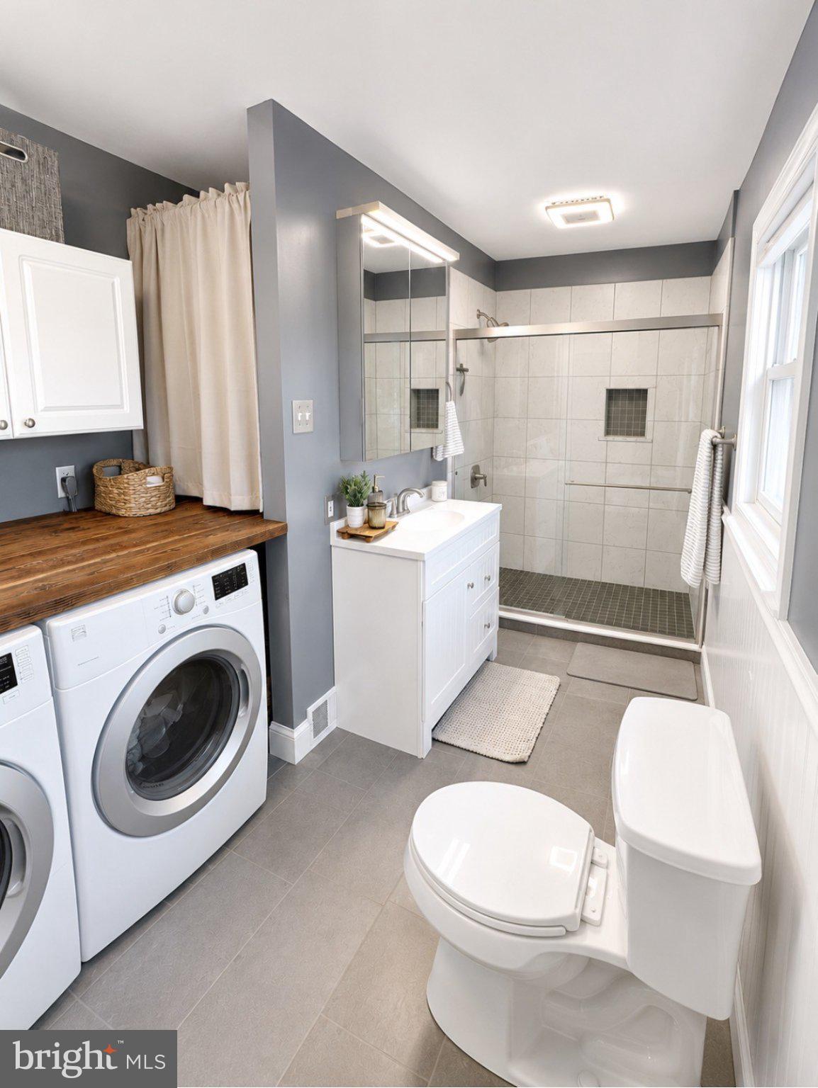 273 Crosswicks Road Bordentown, NJ 08505 - Photo 9 of 31 Modern bathroom with laundry convenience.