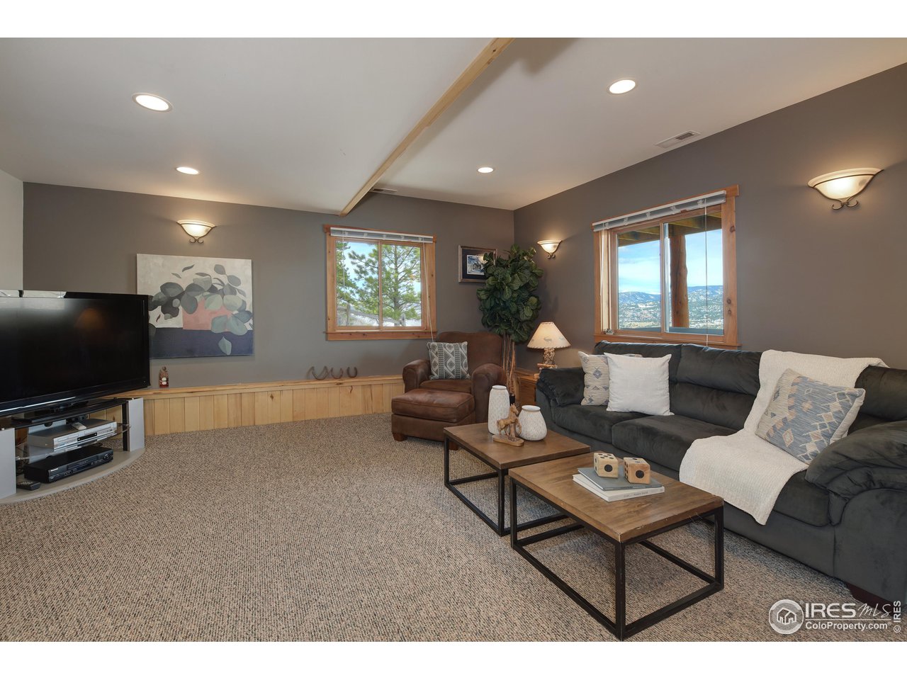 370 Blue Mountain Trail Lyons, CO 80540 - Photo 23 of 37 a living room with furniture and a flat screen tv