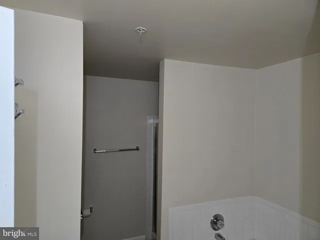 a bathroom with a tub