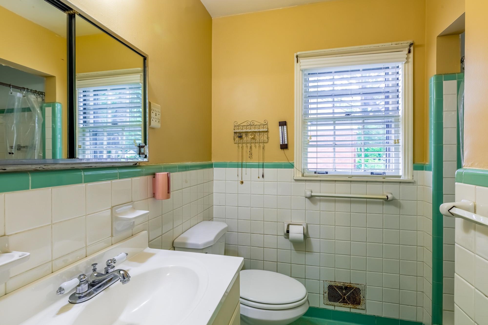 4313 Rhodes Avenue Memphis, TN 38111 - Photo 18 of 25 a bathroom with a sink a toilet and a mirror