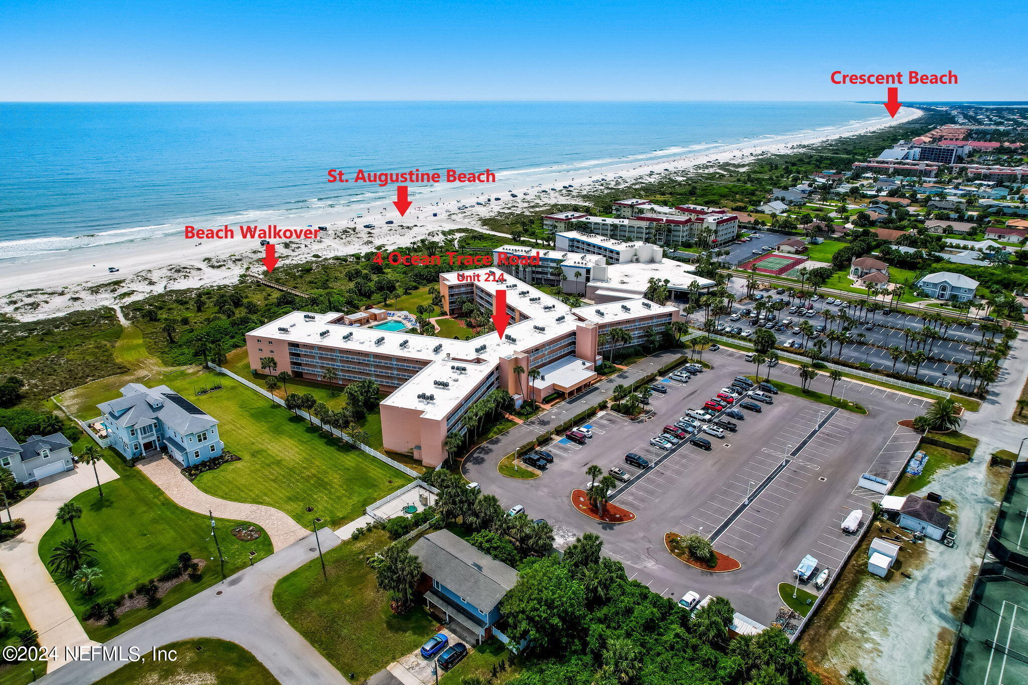 4 Ocean Trace Road, Unit 214 St. Augustine Beach, FL 32080 - Photo 19 of 20 Property with Callouts