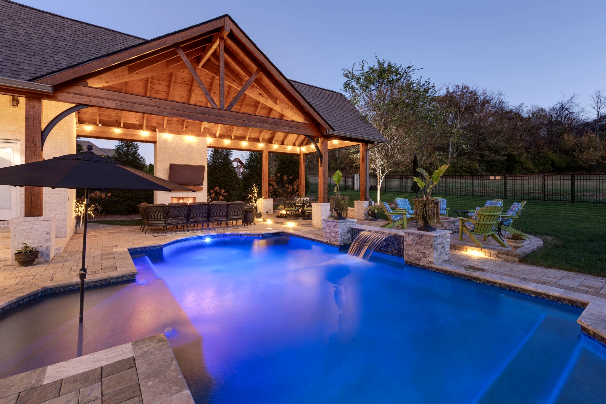 3692 Ronstadt Road Thompson's Station, TN 37179 - Photo 4 of 63 a view of pool with table and chairs under an umbrella