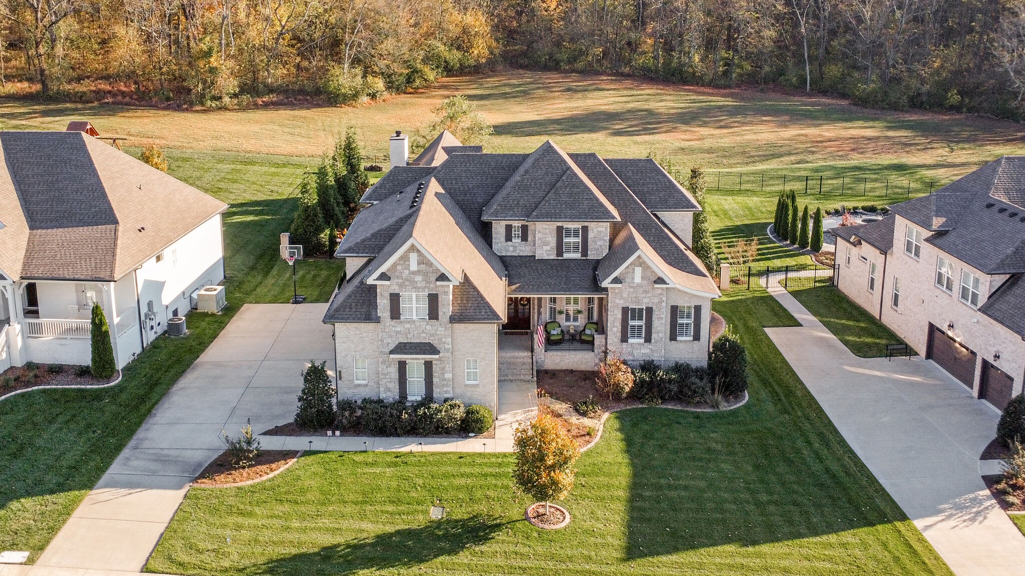 3692 Ronstadt Road Thompson's Station, TN 37179 - Photo 53 of 63 a aerial view of a house with swimming pool