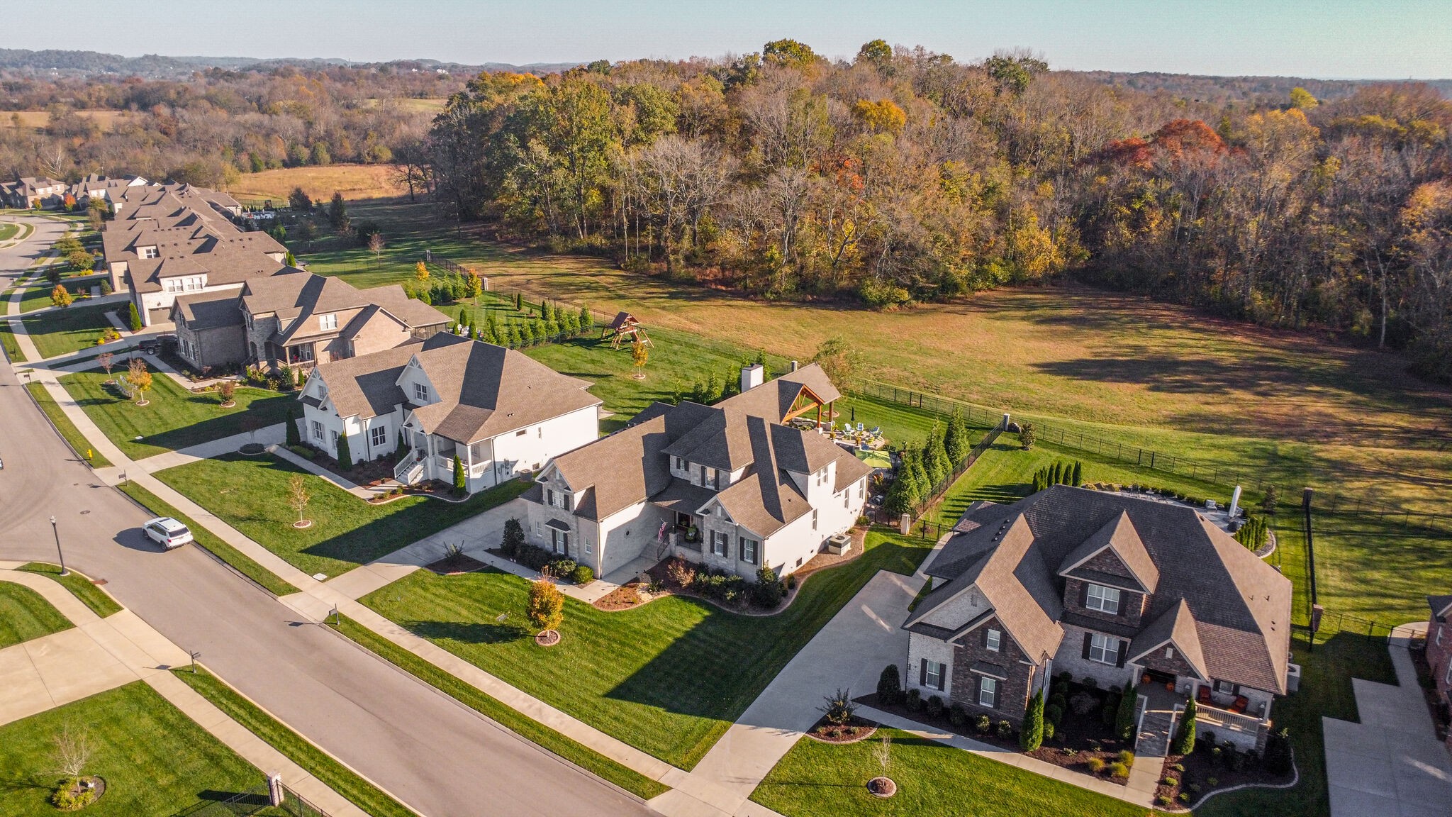 3692 Ronstadt Road Thompson's Station, TN 37179 - Photo 56 of 63 an aerial view of residential houses with outdoor space