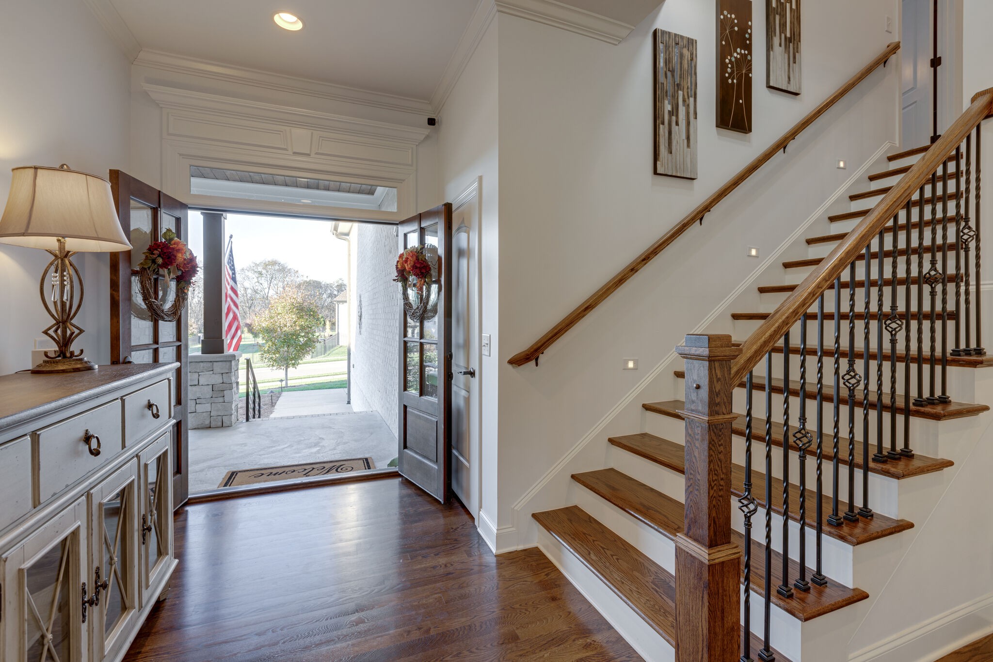 3692 Ronstadt Road Thompson's Station, TN 37179 - Photo 10 of 63 a view of an entryway with wooden floor and staircase