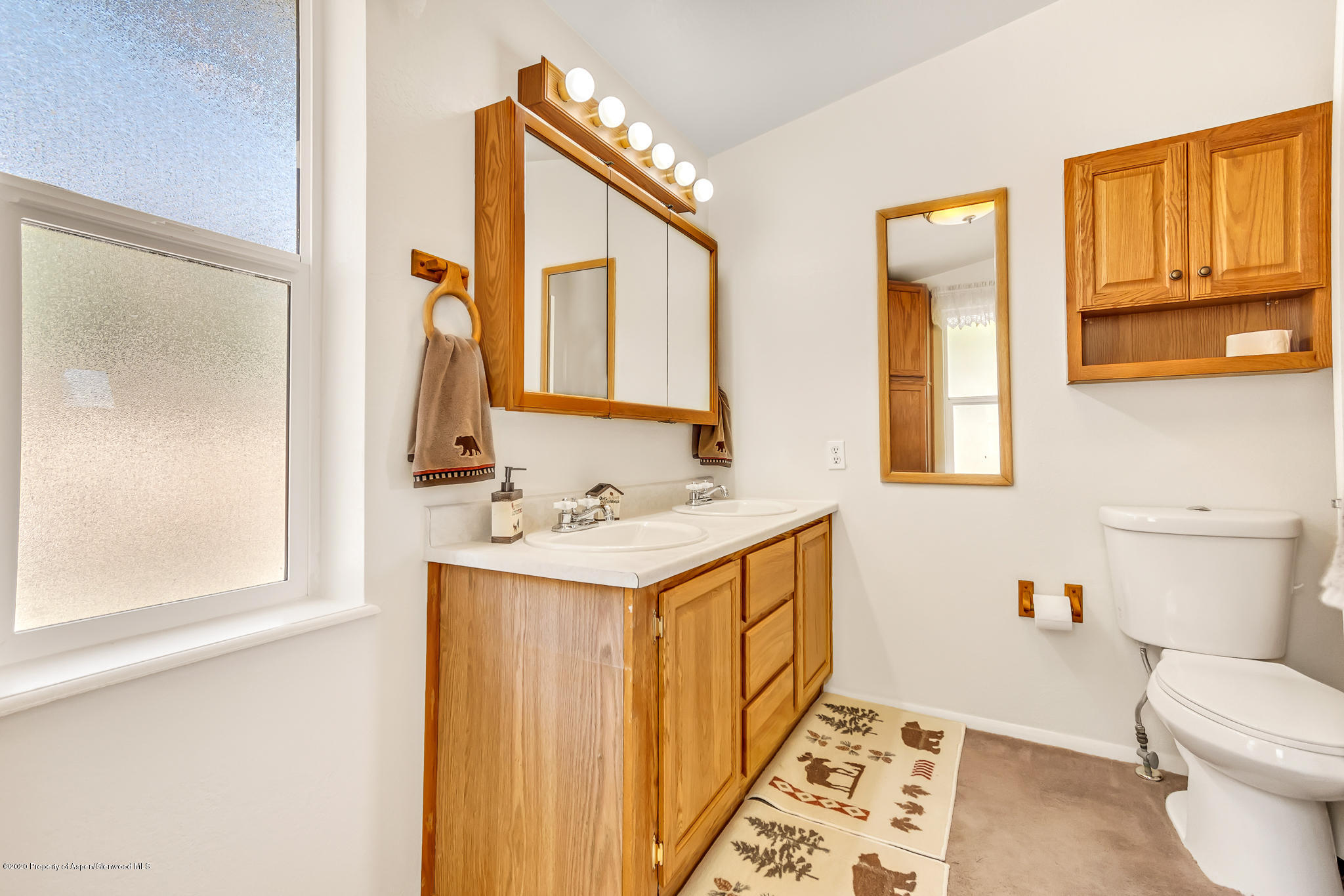 1205 County Road 252 Rifle, CO 81650 - Photo 17 of 37 a bathroom with a sink a toilet and a mirror