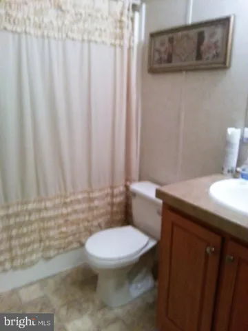 a white toilet sitting next to a shower curtain