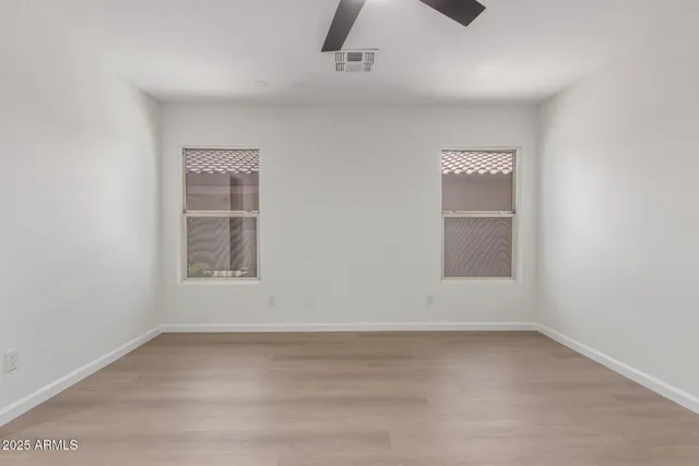 an empty room with a window