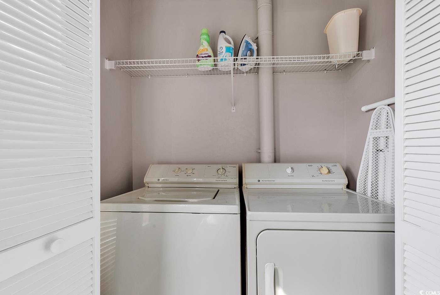 4608 Arran Court, Unit E Myrtle Beach, SC 29579 - Photo 24 of 39 Carpeted bedroom with washer and clothes dryer