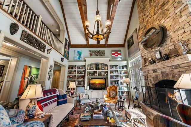 a outdoor living space with furniture