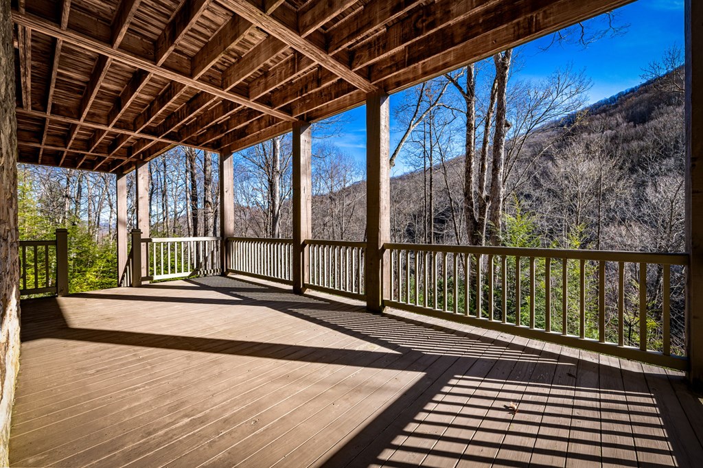 490 Red Wolf Run Franklin, NC 28734 - Photo 74 of 83 a view of porch with wooden floor