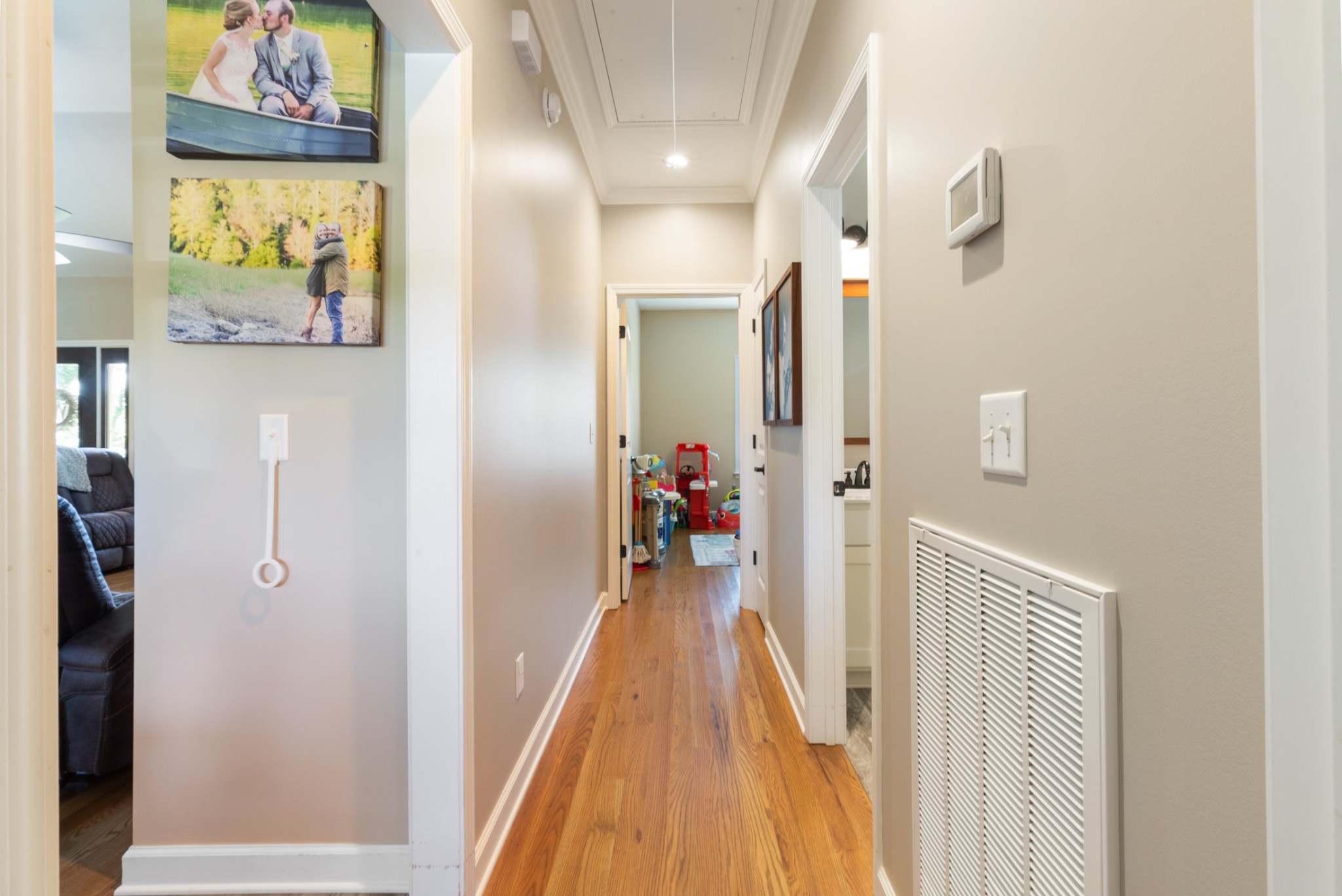 3215 Church Street Burns, TN 37029 - Photo 22 of 46 a view of a hallway view with wooden floor and staircase
