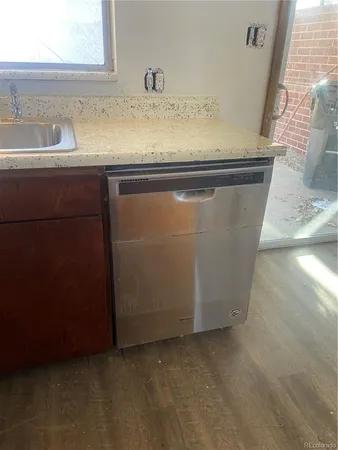 a utility room with a sink