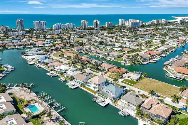 view of a city with ocean view