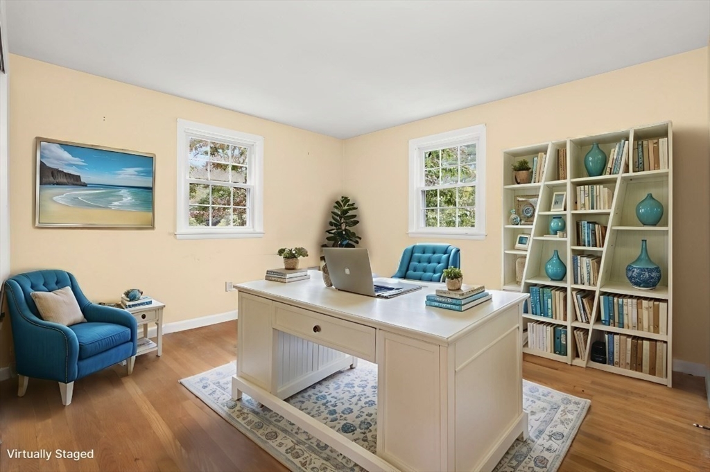 4 Pine Ridge Road Topsfield, MA 01983 - Photo 23 of 40 a view of a workspace with furniture and a window