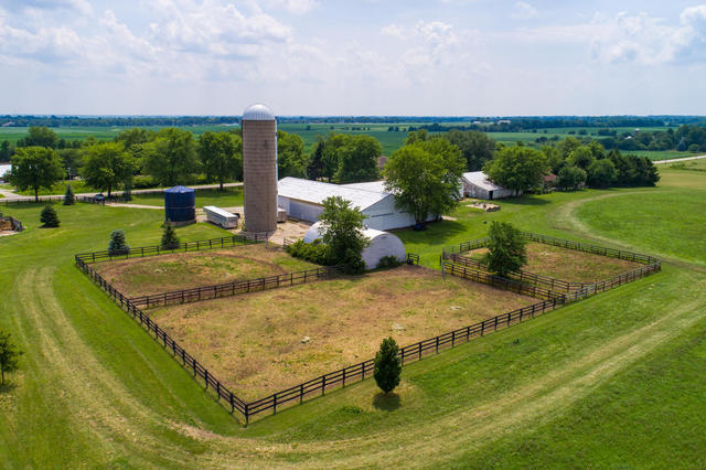 1111 Simons Road Oswego, IL 60543 - Photo 29 of 37 a view of a swimming pool with a garden and mountain view