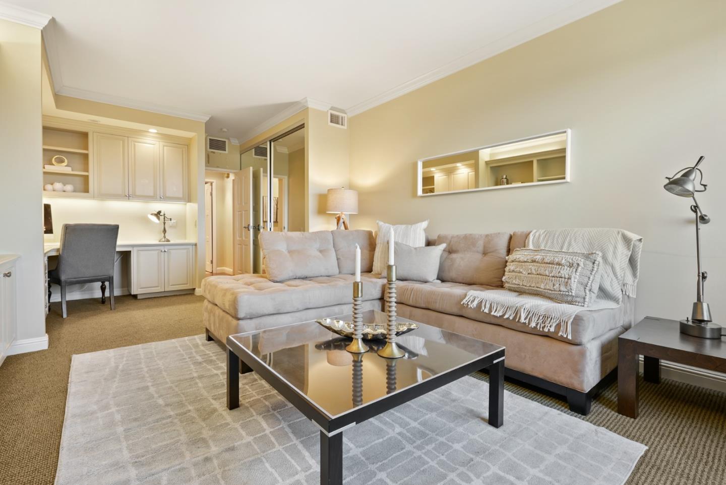 50 Mounds Road, Unit 205 San Mateo, CA 94402 - Photo 12 of 28 a living room with furniture and a table