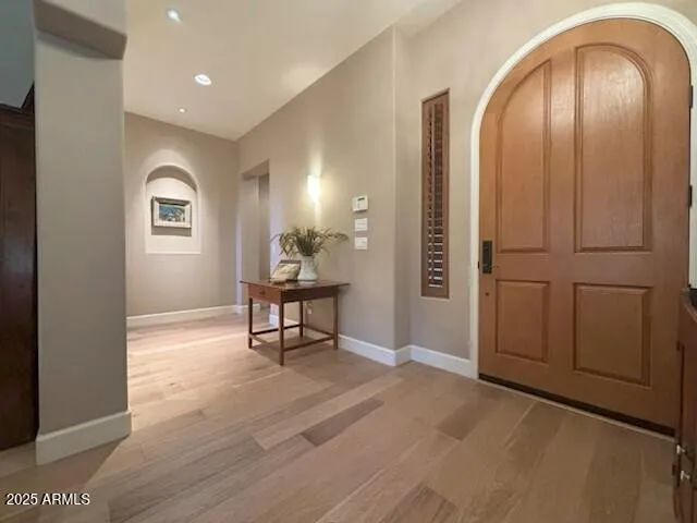 a view of a livingroom with furniture and window