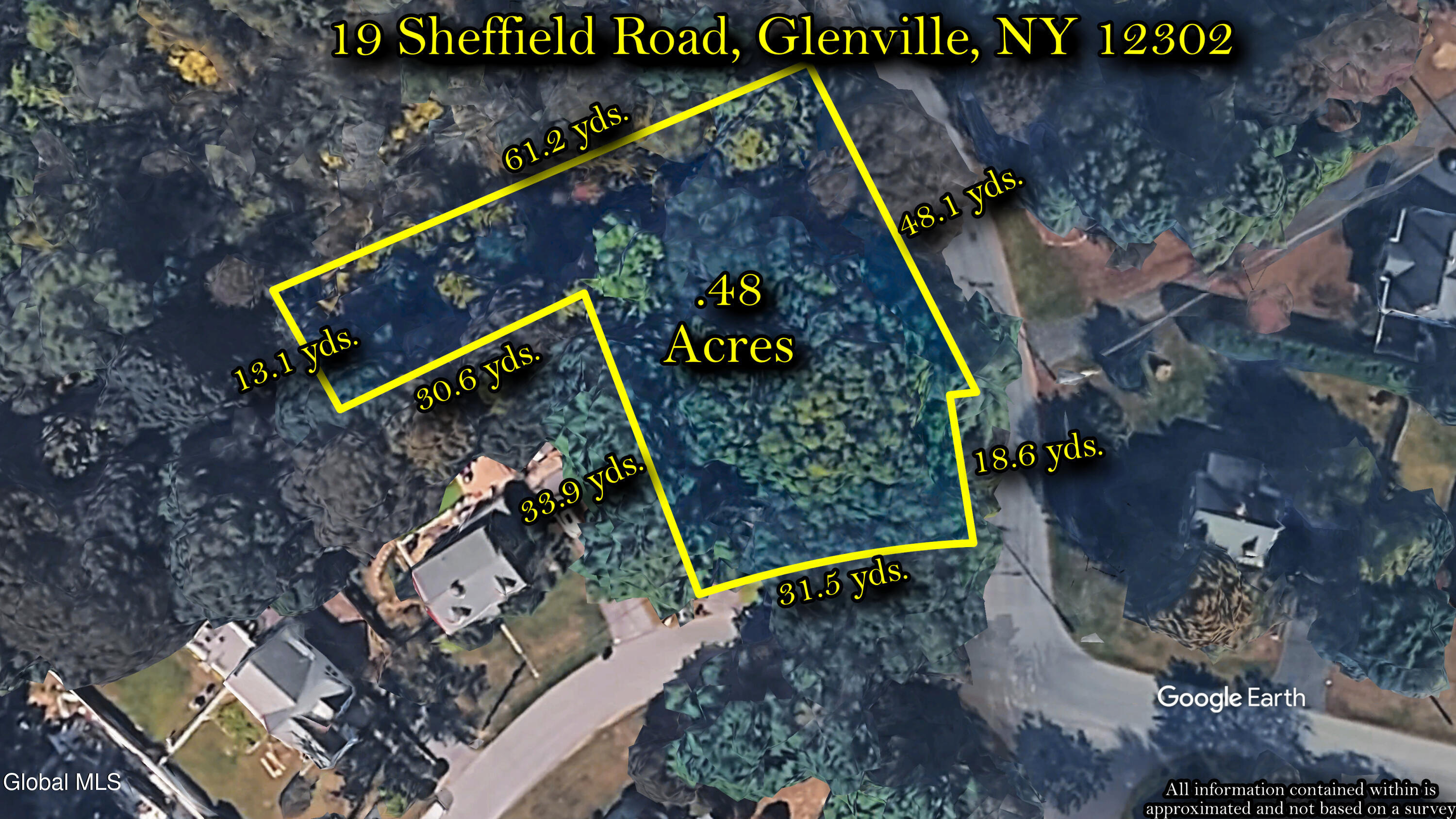 19 Sheffield Road Schenectady, NY 12302 - Photo 2 of 38 Property Line Overlay