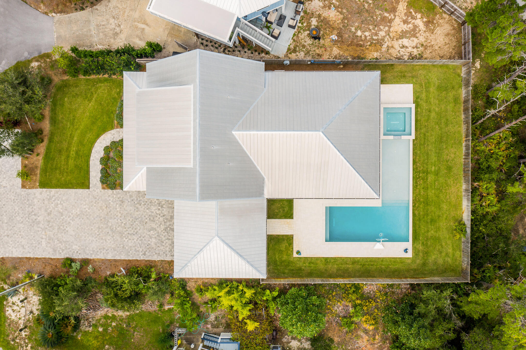 126 Crescent Road Santa Rosa Beach, FL 32459 - Photo 4 of 46 an aerial view of a house with a yard basket ball court and outdoor seating