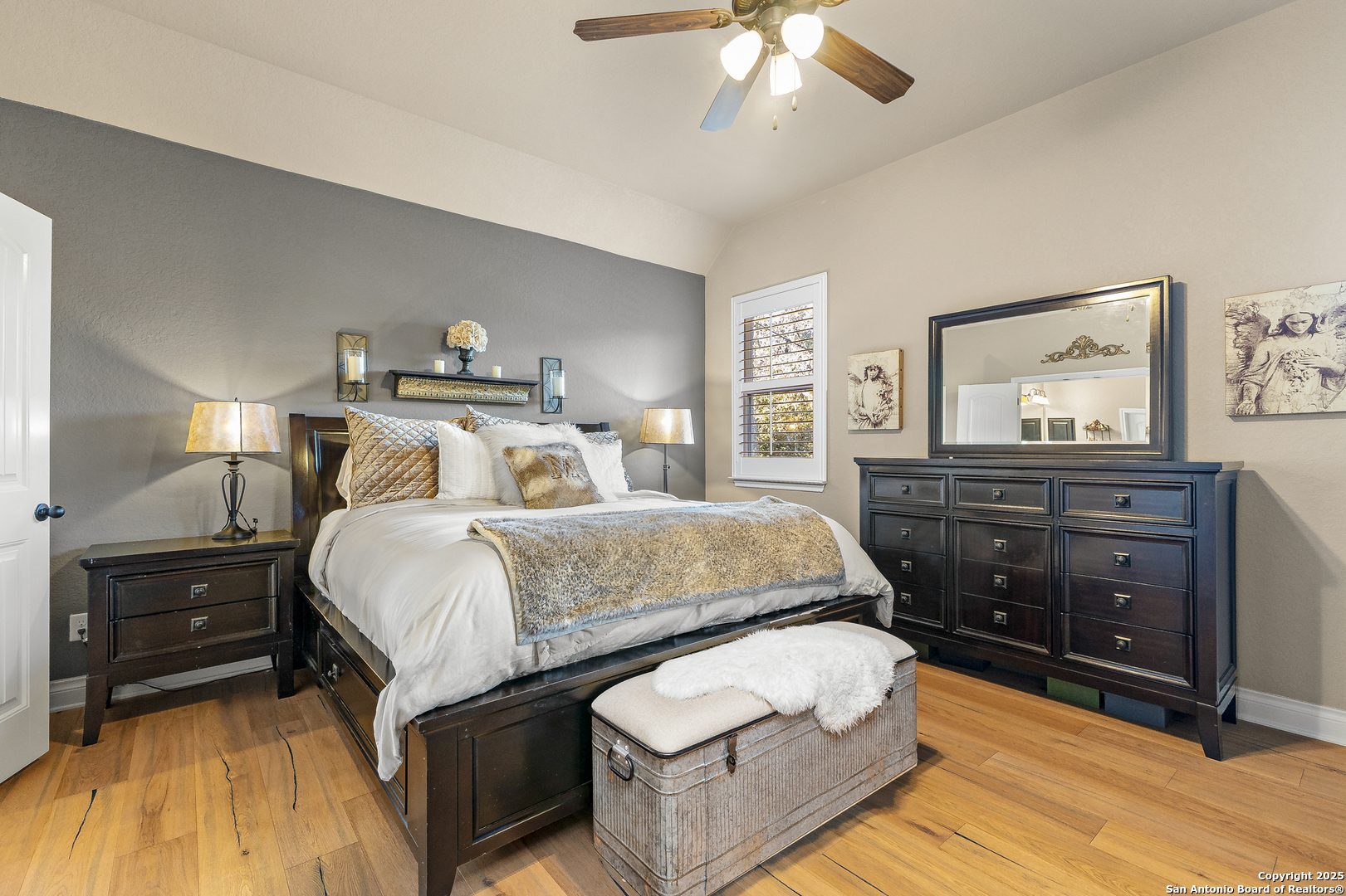 28938 Fairs Gate Fair Oaks Ranch, TX 78015 - Photo 25 of 41 a bedroom with a bed and a dresser